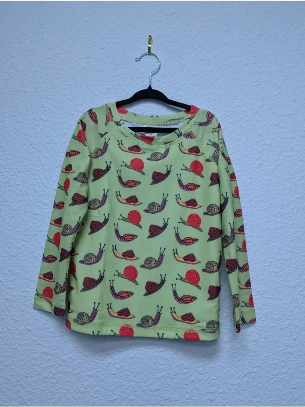 Kate Quinn Long Sleeve Top Rash Guard Tee 5Y Snails Swim Shirt Swimsuit